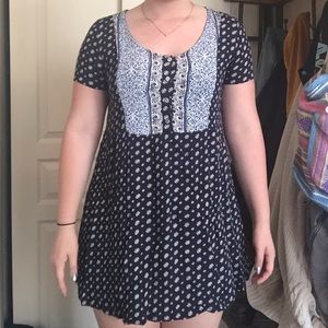 Boho Print Babydoll Dress