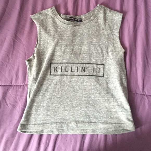 SOLD Brandy Melville "Killin It" Crop Top - Picture 2 of 4