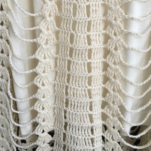 Free People Women’s Dress Ivory Crochet Knit Sz XS - Picture 4 of 4