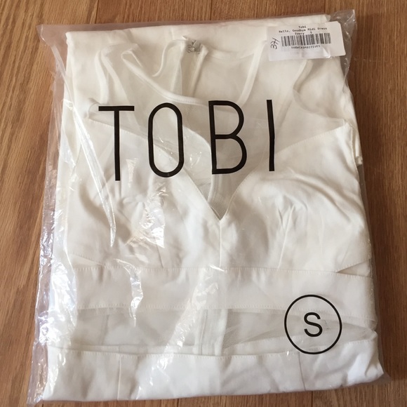 NWT & Sealed Package Tobi Sexy White Midi Dress_2