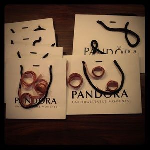 Pandora Bags w/ tissue paper and ribbon