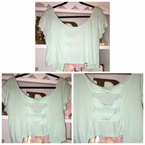 Open back Bow tie crop top