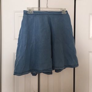 Mini skirt denim print