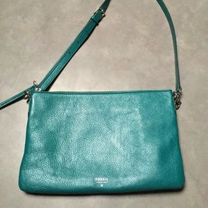 Fossil leather cross-body