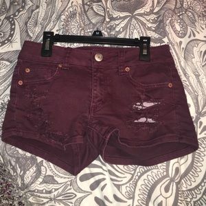 maroon shorts