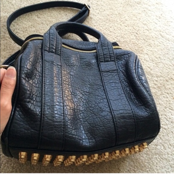 - Sold - Brandy Melville Black Rocco Bag Studded - Picture 3 of 4