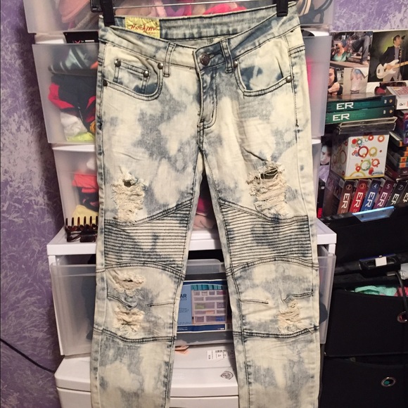 Distressed jeans