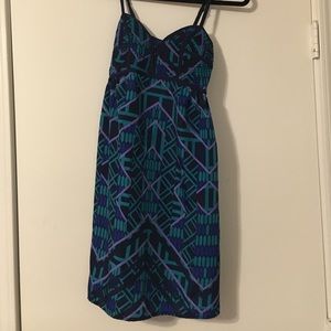 Multi colored tribal print dress