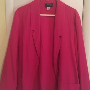 Blazer. Hot pink. Long sleeves