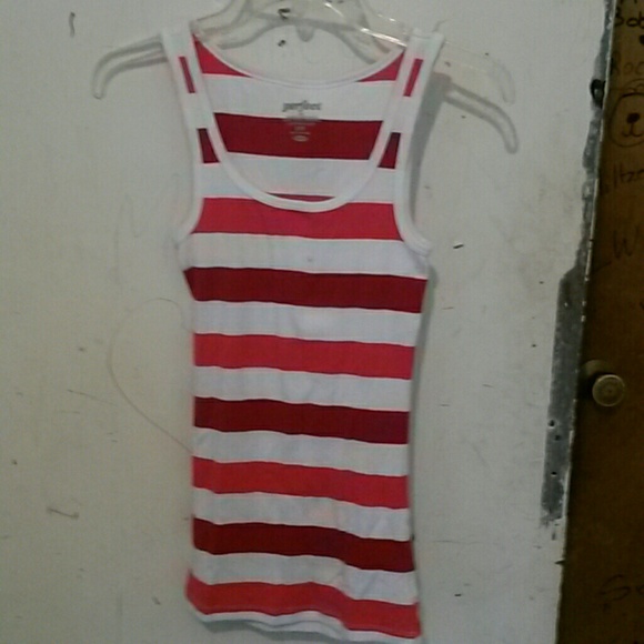 Red and white tank