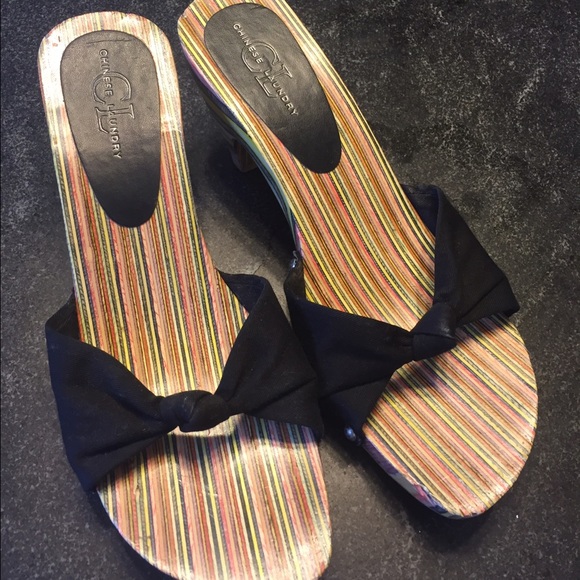 Chinese Laundry painted twist toe wooden heels - Picture 2 of 3