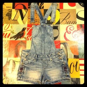 Blue jean overalls