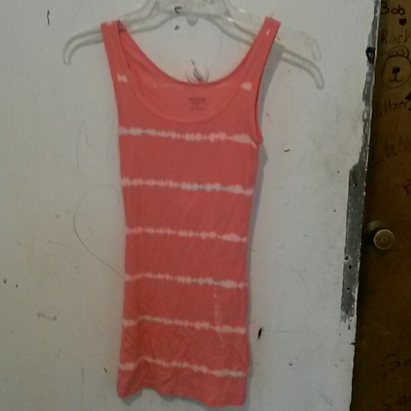 Orange and white tank
