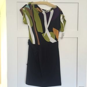 DVF Brush Marks Combo Dress (Faux skirt & top)