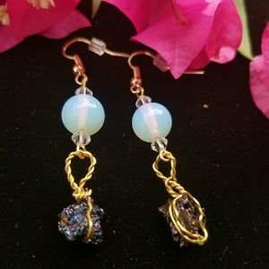 Hand made natural stone earrings