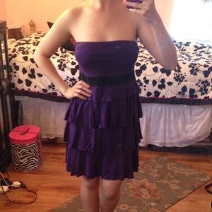Express purple ruffles dress