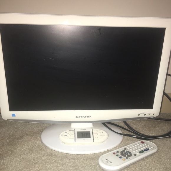 Sharp Flat screen tv in white - Picture 1 of 3