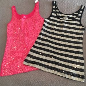 Sequin tank tops