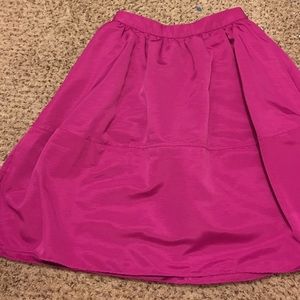 Pink high waisted midi skirt