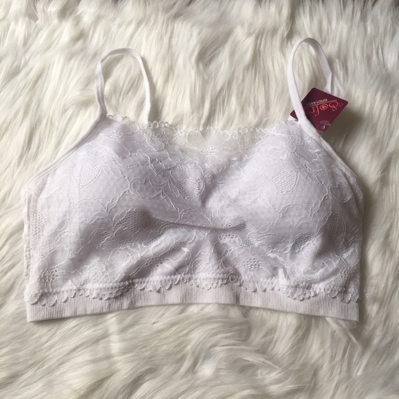 5 Seamless Spaghetti Strap Lace Bralette - Picture 4 of 4