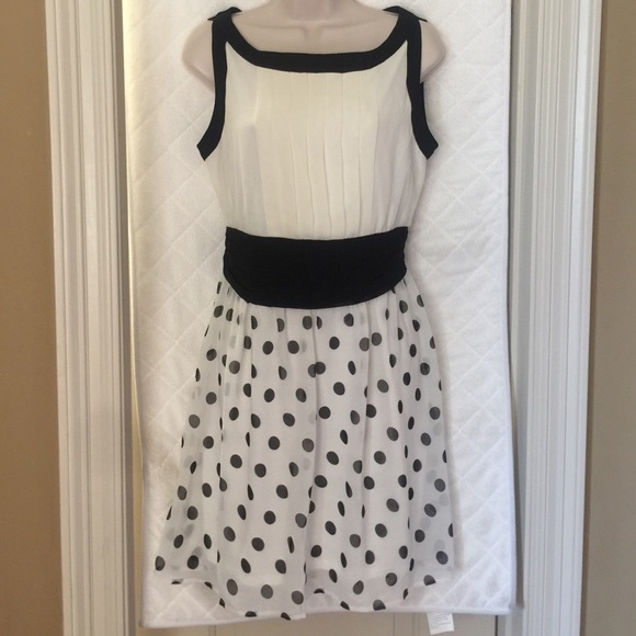 Black and white polka dot dress