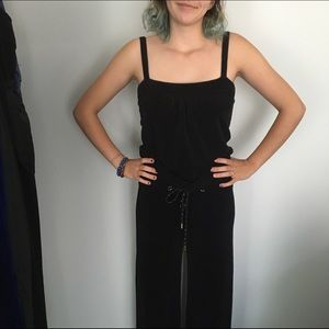 Juicy Couture Black Velour Jumpsuit Women's Medium