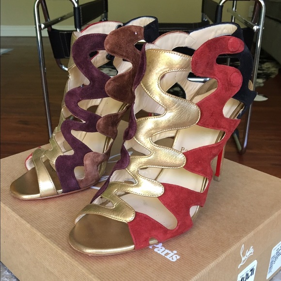 Christian Louboutin- Valonana calf suede shoes.