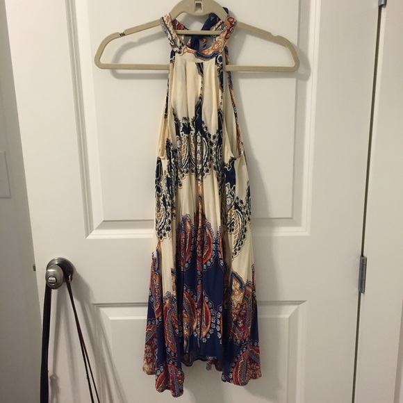 Jean Jail High Neck Halter Dress