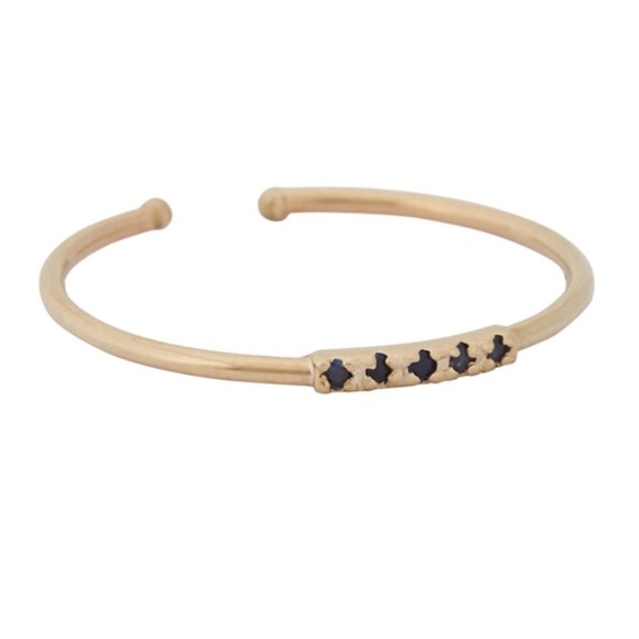 Loren Stewart Jewelry - Loren Stewart Gold and Sapphire "Baby Band" Ring