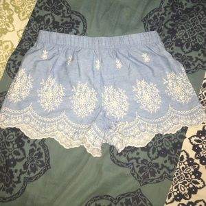 scalloped shorts