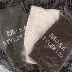 Pack of 3 leggings! Brown white and gray! NEW