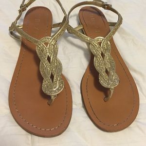 Gold Unisa Flat Sandals