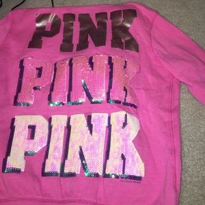 Zip up sweatshirt. PINK Victoria secret