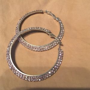 Pink Swarovski crystal earrings