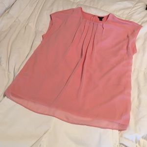 Ann Taylor Tulip Pink Blouse, Size M