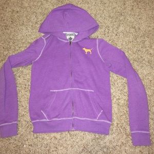 PINK VS purple zip up sweatshirt