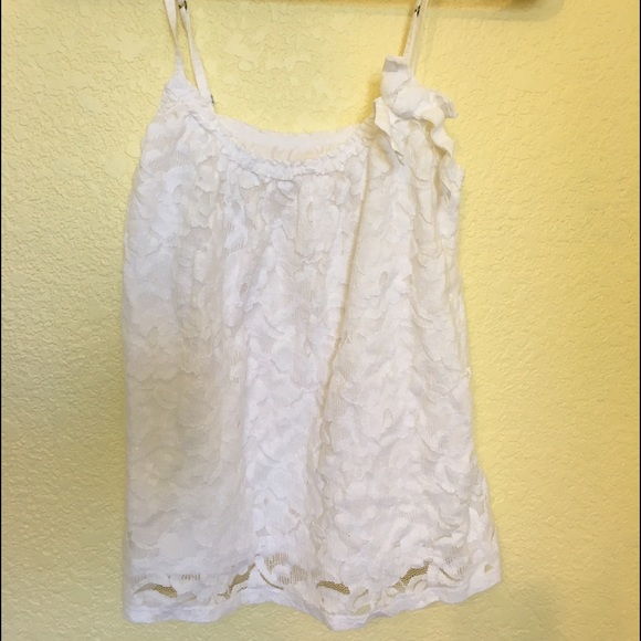 White lace tank top from Hollister