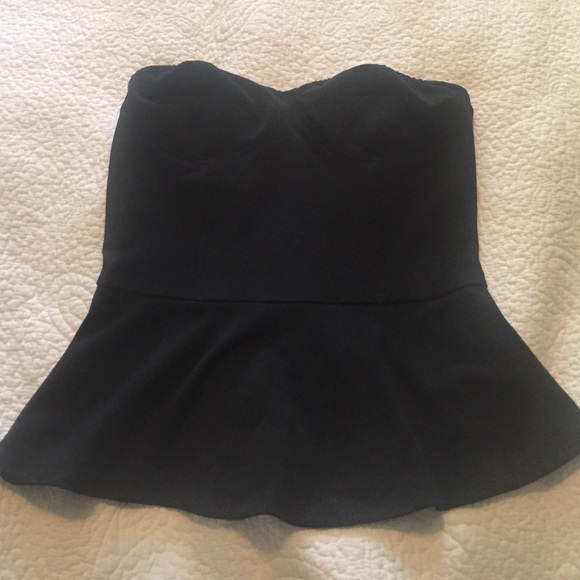 Peplum tube top
