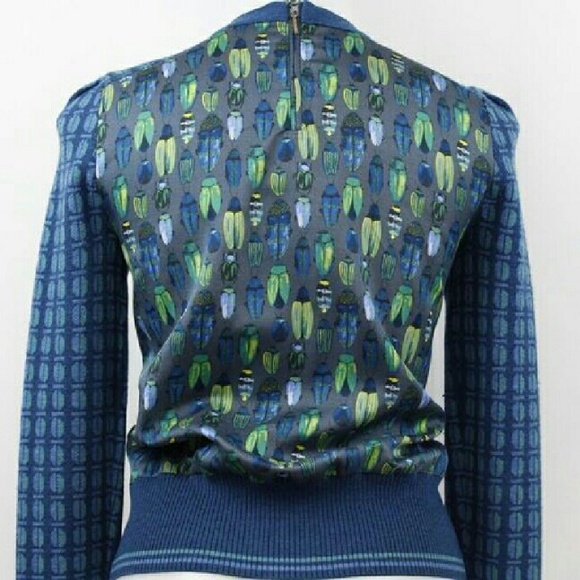 Tory Burch Walda Sweater Beetle Scarab Insect Bug