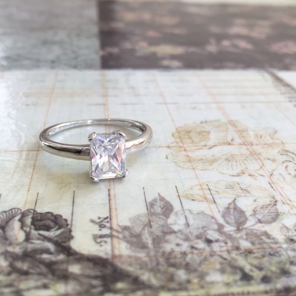 🆕White Topaz • Emerald Cut Cocktail Ring
