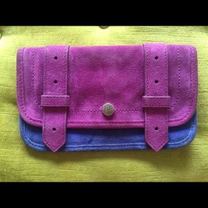 Proenza schouler suede purple and blue wallet