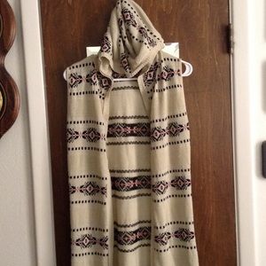 Tribal Print Long Cardigan