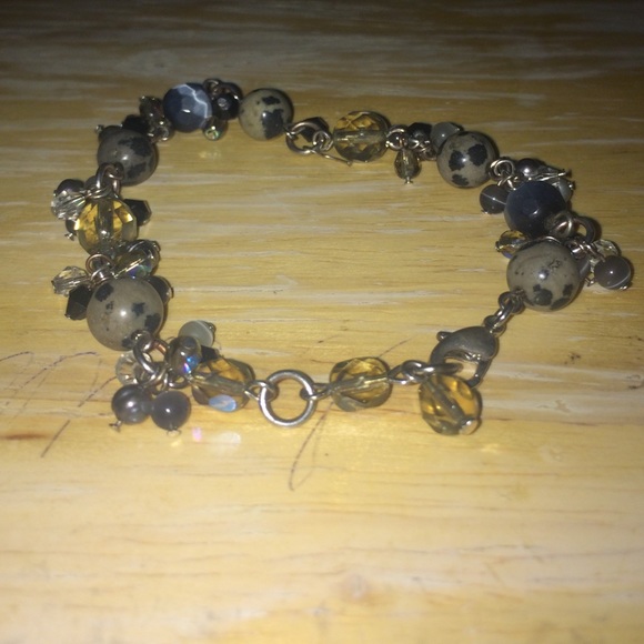 Clasped Blue Beaded Bracelet - Picture 1 of 1