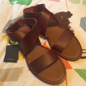 Zara Authentic Leather Sandals