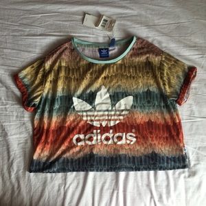 Adidas printed crop top