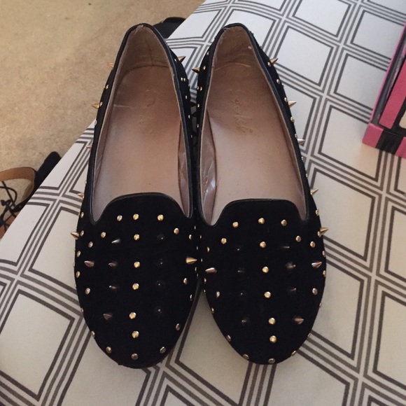 Black spiky flats