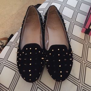 Black spiky flats