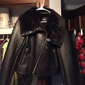 Bebe brand faux leather jacket