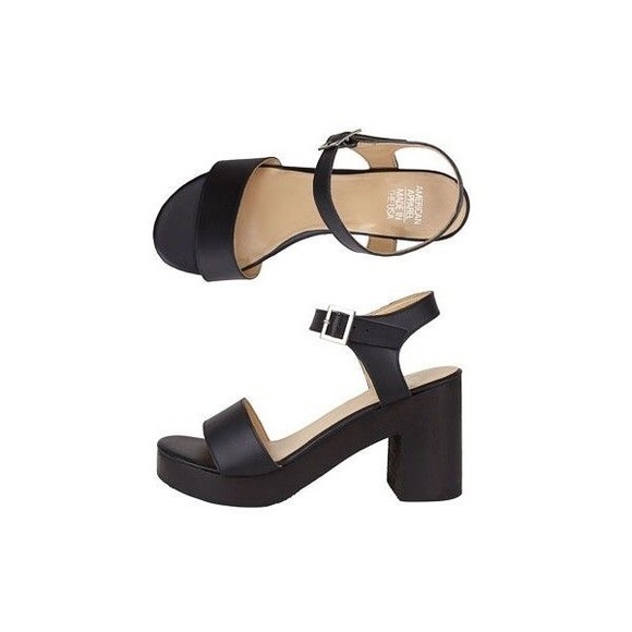 American apparel wooden heel sandal