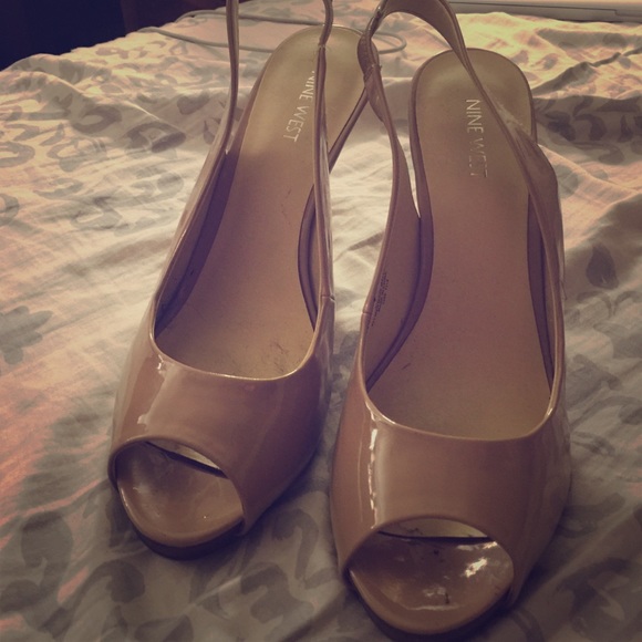 Nude Sling-back Heels